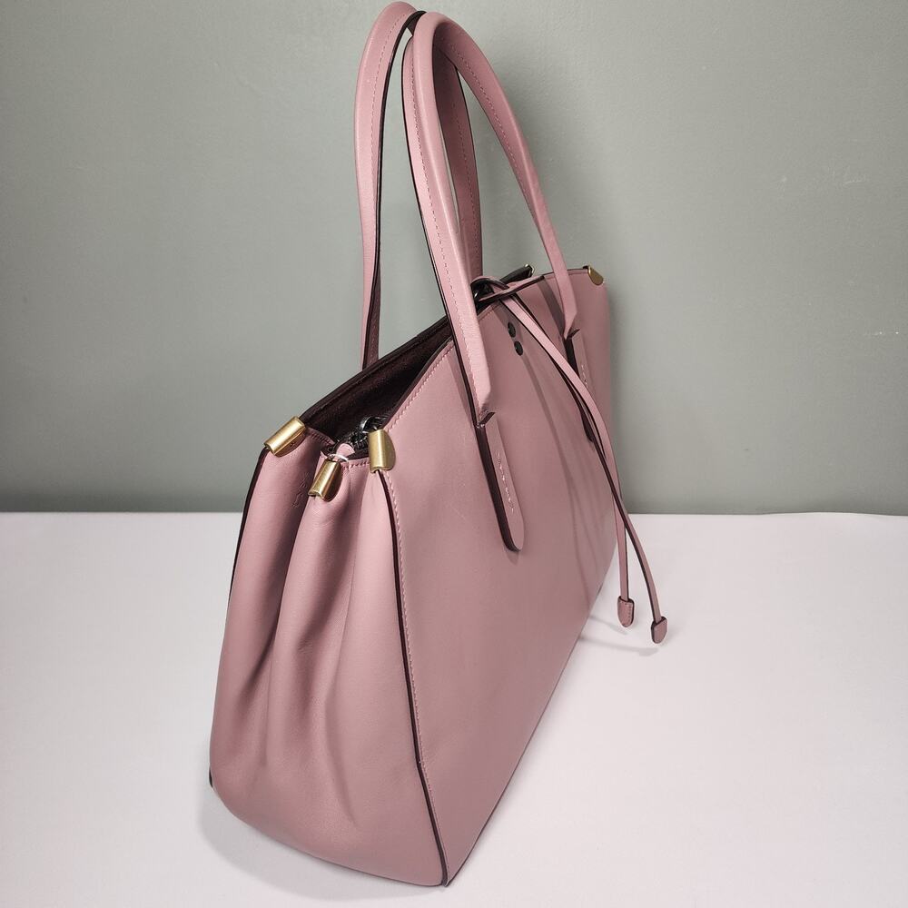 Coach 22821 Cooper Carryall Gunmetal Dusty Pink Glovetanned Leather - Picture 3 of 8
